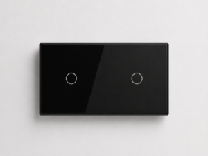 Interruptor Inteligente Touch 2 botones Negro