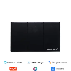 Interruptor Inteligente Button 3 botones Negro