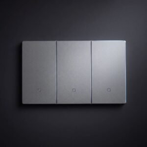Interruptor Inteligente Volta 3 botones Aluminio Gris
