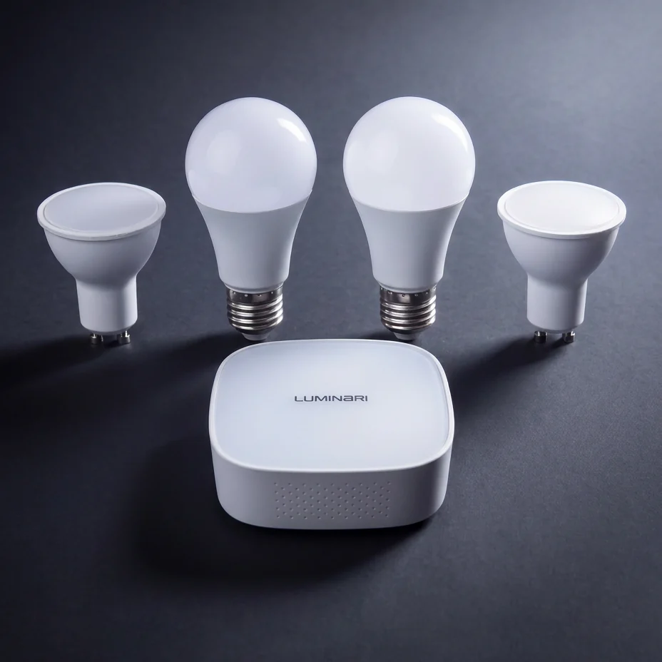 Kit Inicio Iluminación: Smart Hub Da Vinci con 2 ampolletas E27 y 2 ampolletas GU10